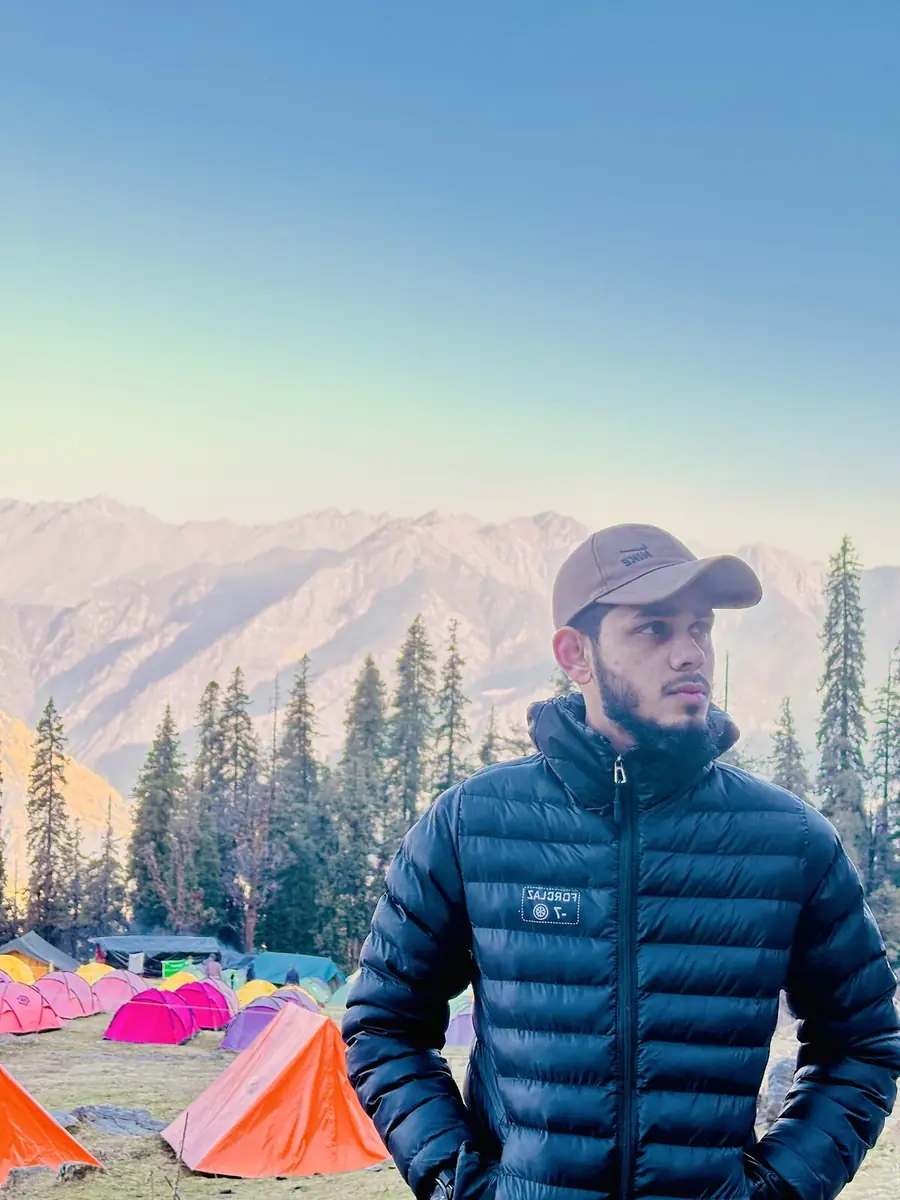 Maaz Khan at a Himalayan basecamp
